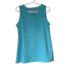 Kid's Vibrant Aqua Sleeveless Athletic Tank Top